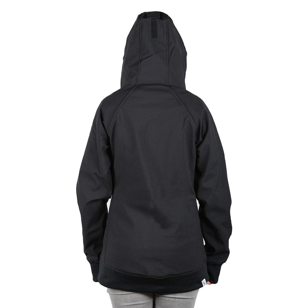 Womens Tech Zip Hoodie Hidden Hood Pocket
