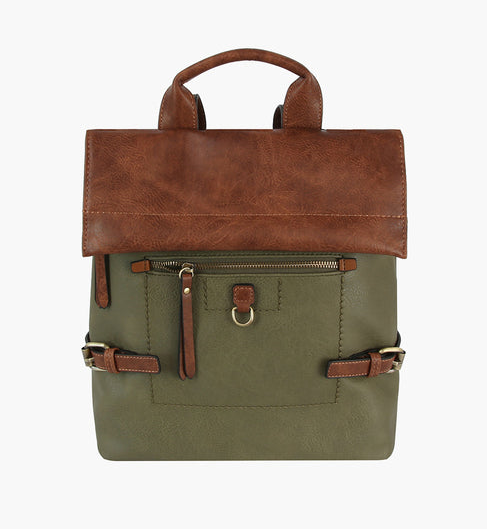 Vegan Leather Travel Bookbag
