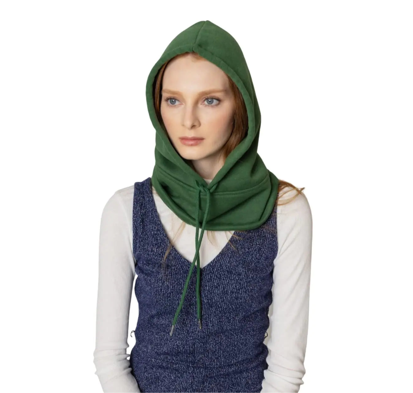 Cozy Snood Hat With Drawstring Hood