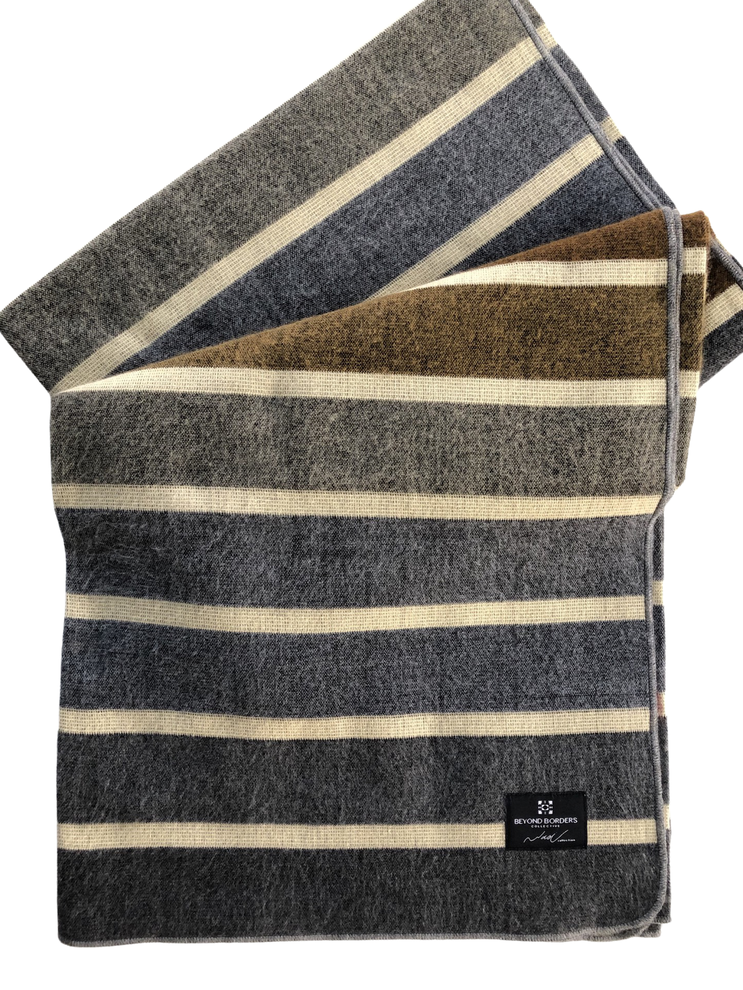 Earth Tone Caminante Blanket With Artisan Craft