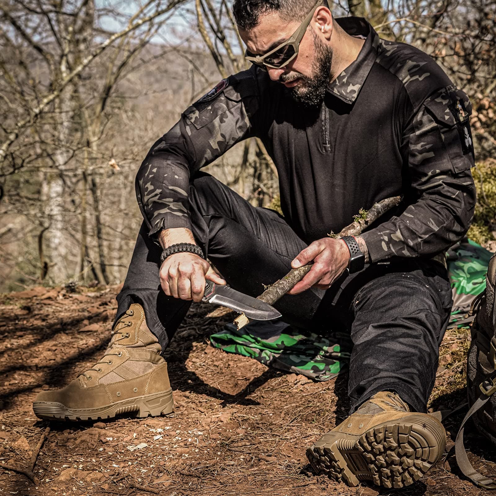 Rugged Tactical Waterproof Boots Kevlar Midsole
