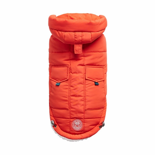 Dog Puff Parka With Tackable Hood