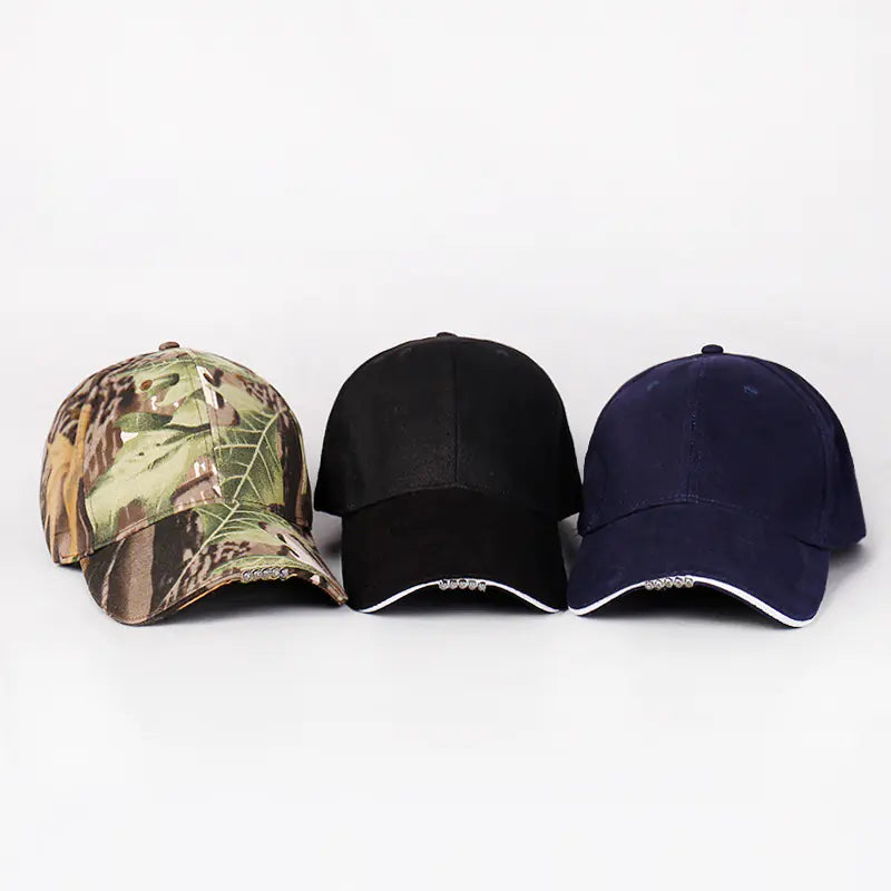 Led Lighted Baseball Cap For Night Hikes