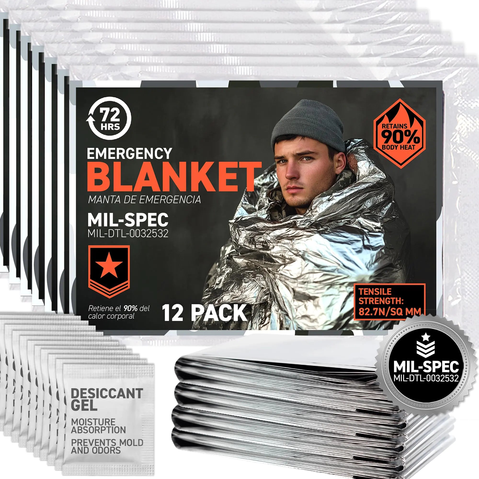 Emergency Blanket Twelve Pack Weatherproof