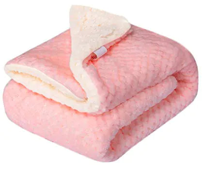 Cozy Pink Plush Fleece Pet Blanket 24x32