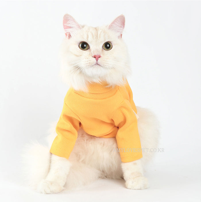 Cozy Pet Turtleneck Yellow 100 Percent Cotton