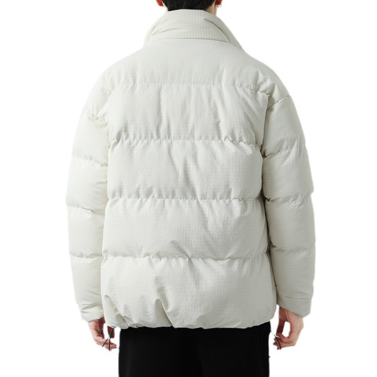 Men's Puffer Jacket Houndstooth Pattern