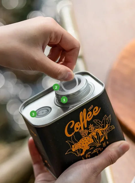 Vintage Stye Coffee Bean Campfire Tin