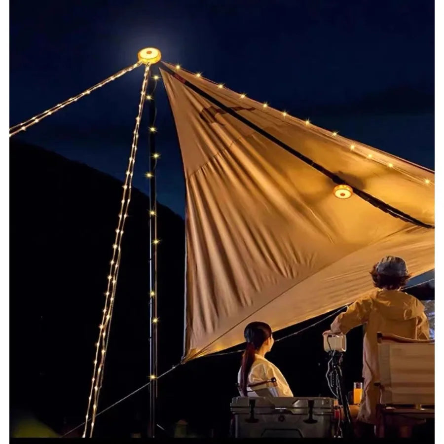 Tails N Trails Solar Retractable LED String Lights 33.4 Ft