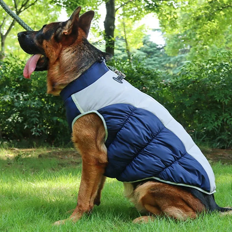 Winter Dog Coat With Reflective Strip For Large Dogs