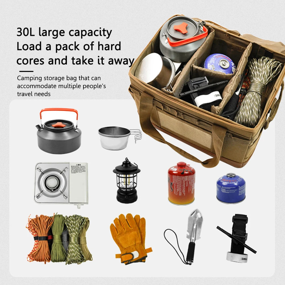 30L Collapsible Camping Gear Organizer
