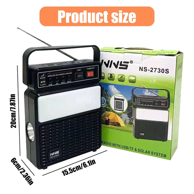 Camping Solar Lighting Speaker Dual LEDs