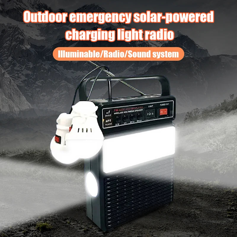 Camping Solar Lighting Speaker Dual LEDs