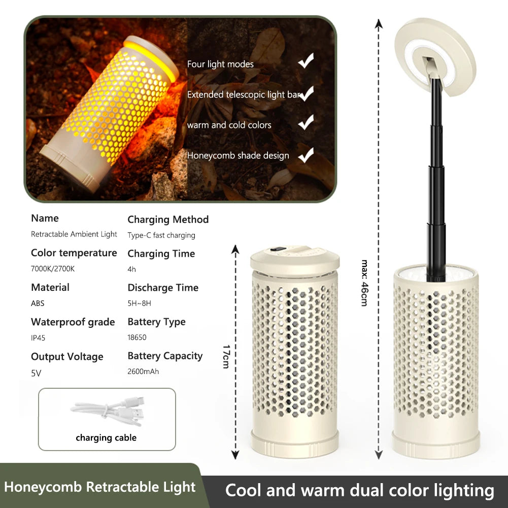 Telescopic Camping Lantern 2600mAh