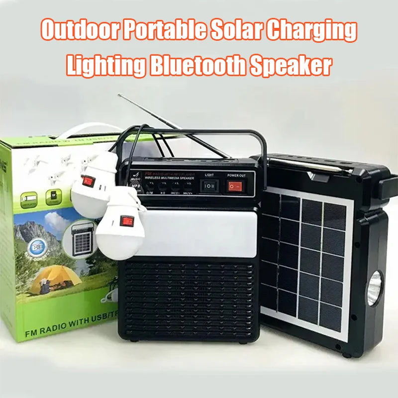 Camping Solar Lighting Speaker Dual LEDs