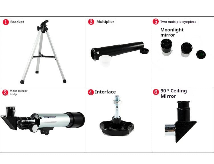 Telescope With Phone Adapter 50mm Travel Ready