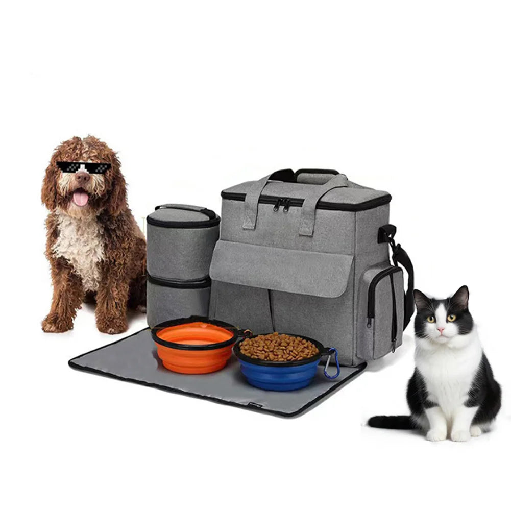 Pet Travel Backpack With 2 Food Bags