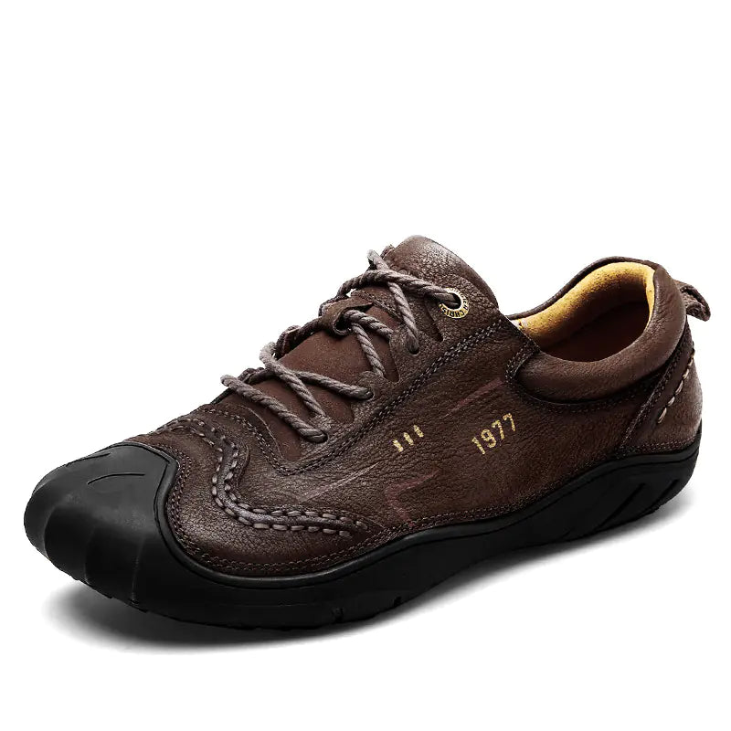 Men's Leather Hiking Shoes Slip-Resistant Traction