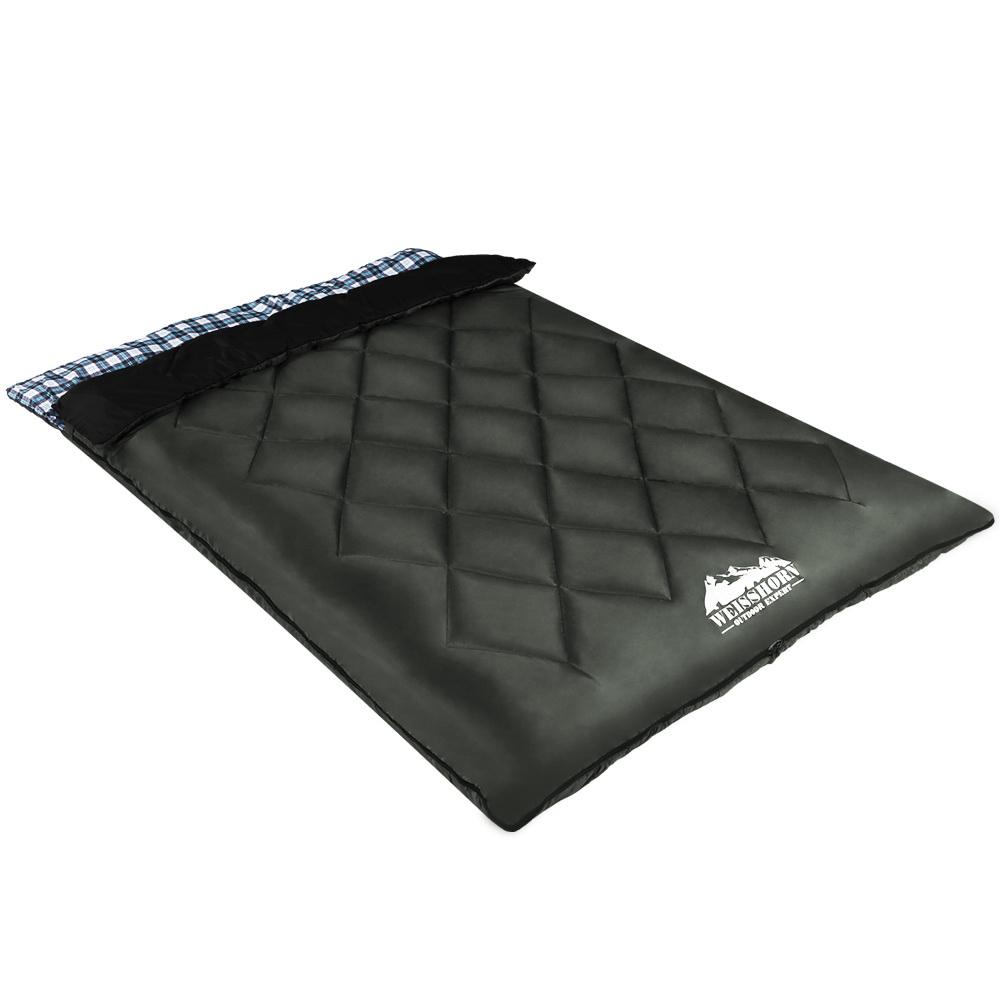 Double Sleeping Bag With Pillow All Weather