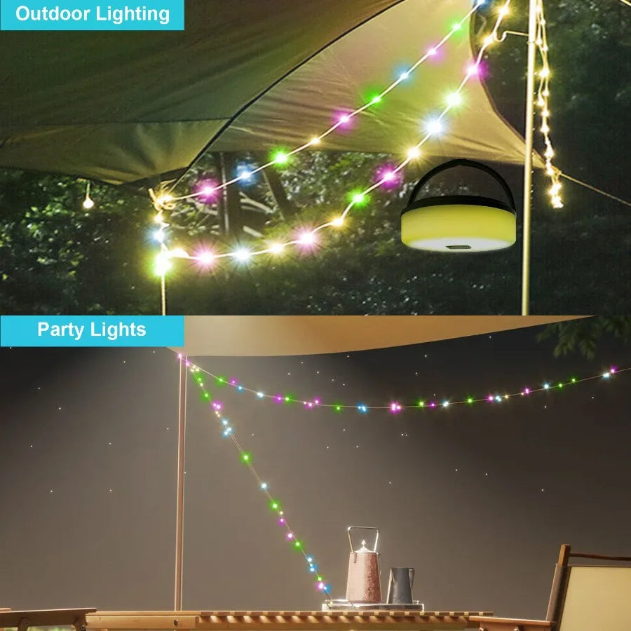 Tails N Trails Solar Retractable LED String Lights 33.4 Ft
