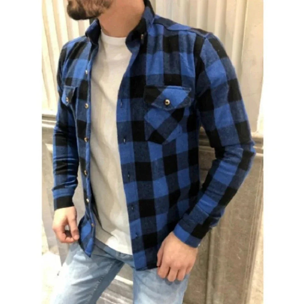 Dual Pocket Flannel Shirt Casual