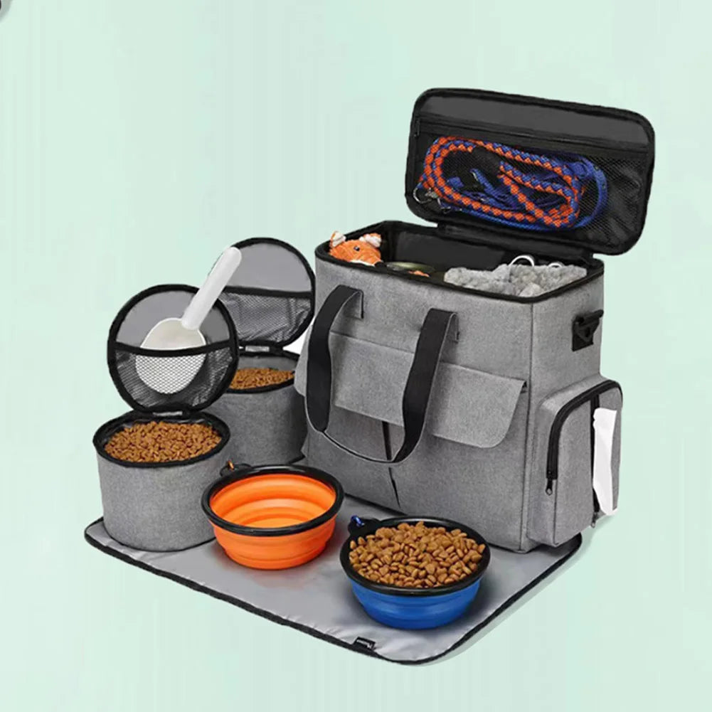 Pet Travel Backpack With 2 Food Bags
