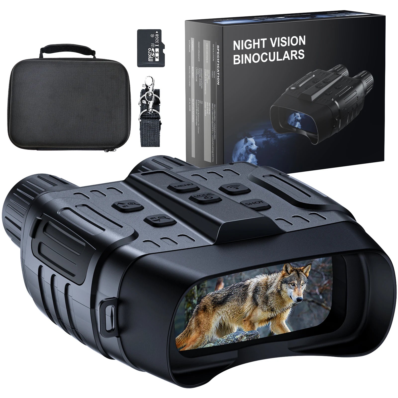 Night Vision Binoculars 4X Digital Zoom