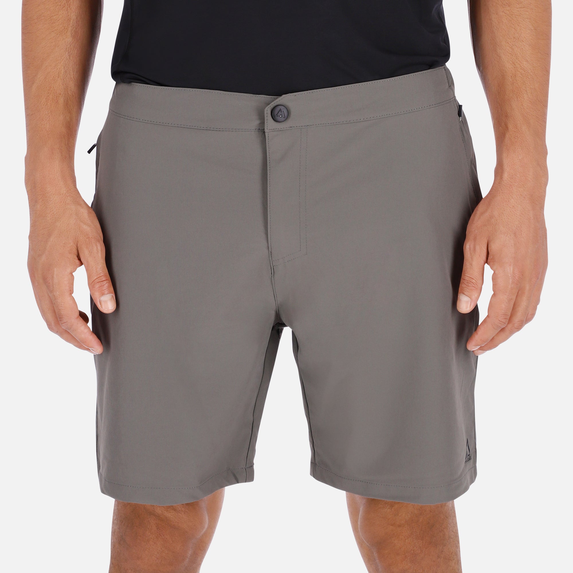 Trail Shorts Men Green Zip Pockets Quick Dry