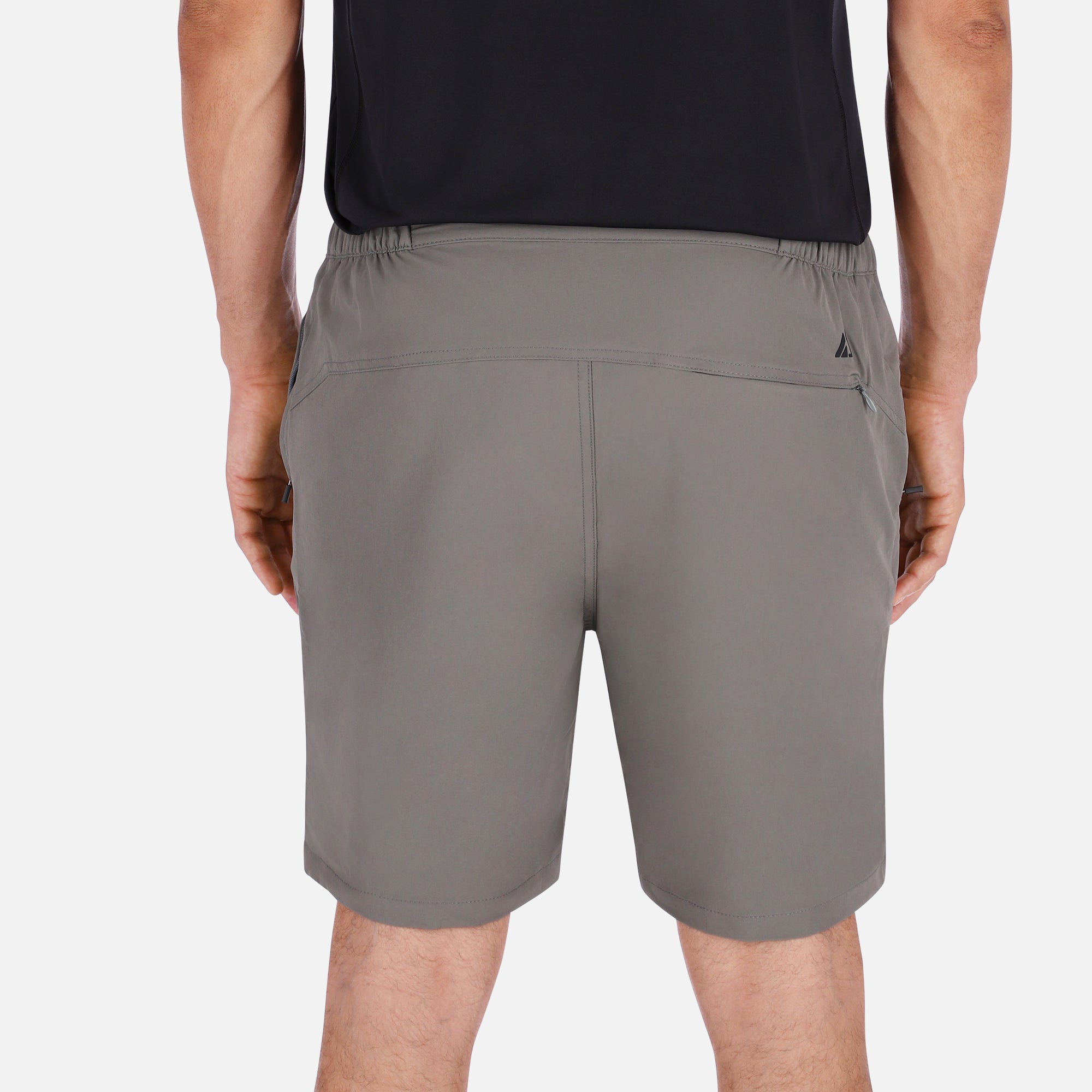 Trail Shorts Men Green Zip Pockets Quick Dry
