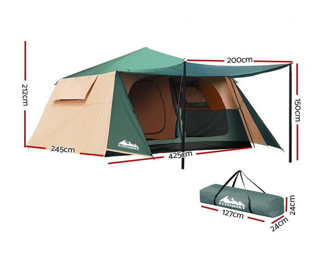 8-Person Instant Up Camping Tent – Pop-Up, Family Size, Easy Setup, Weatherproof