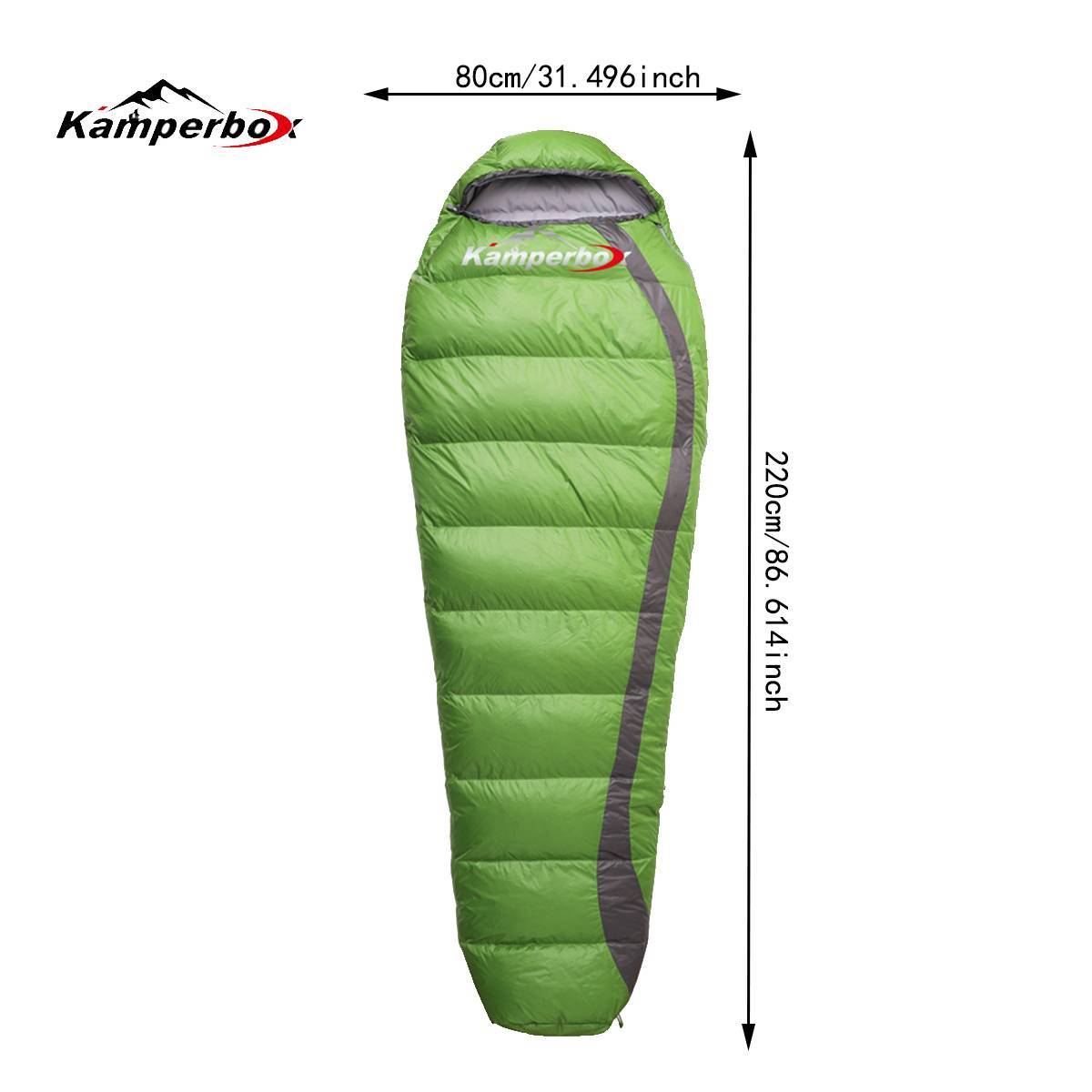 Warm Packable Sleeping Bag With Duck Down Fill