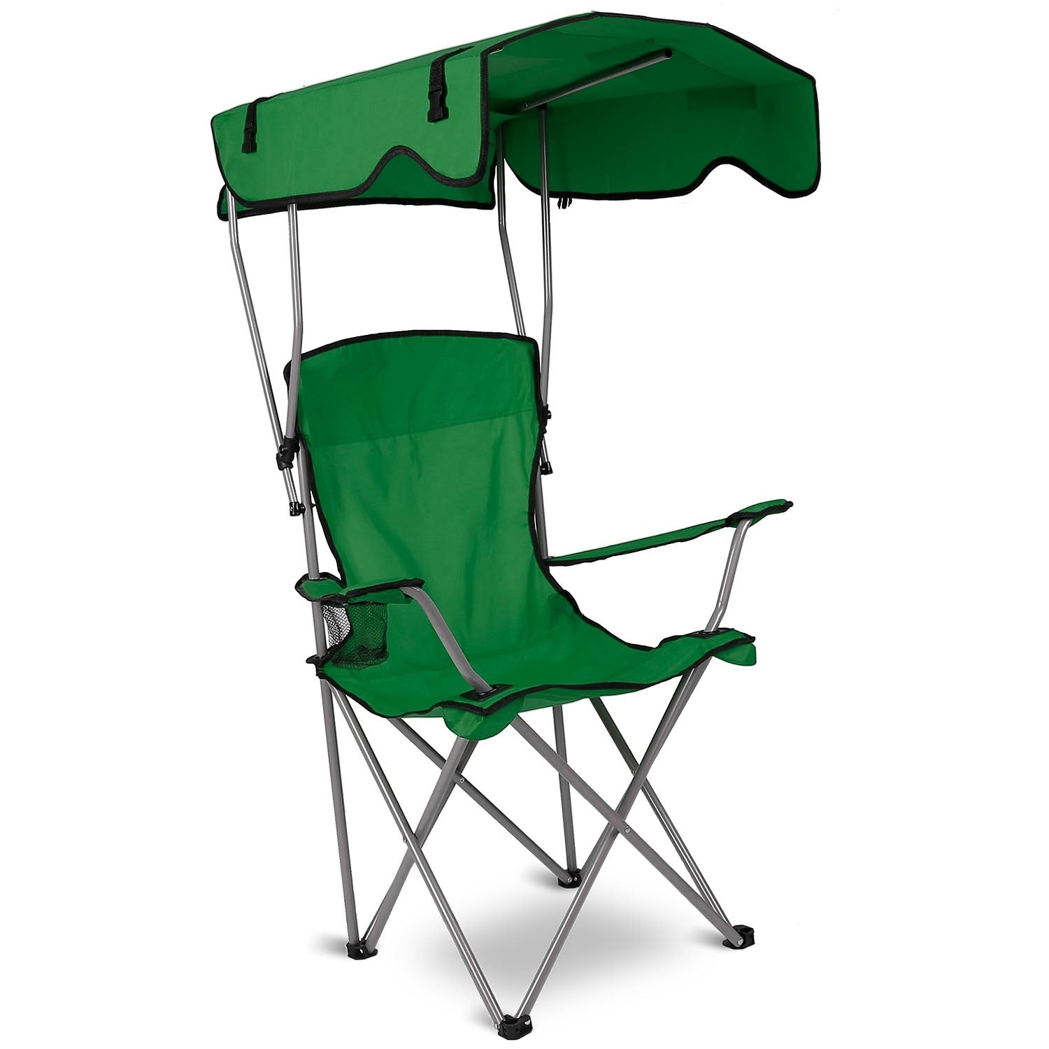 Foldable Camping Chair With Cup Holder And Canopy