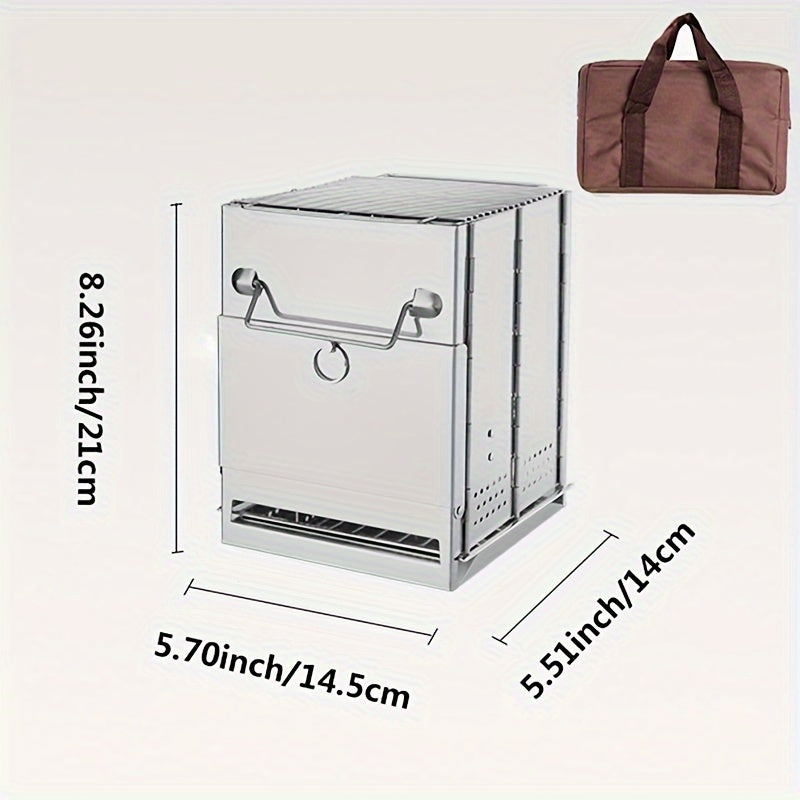 Folding Mini Stainless Steel Charcoal Stove