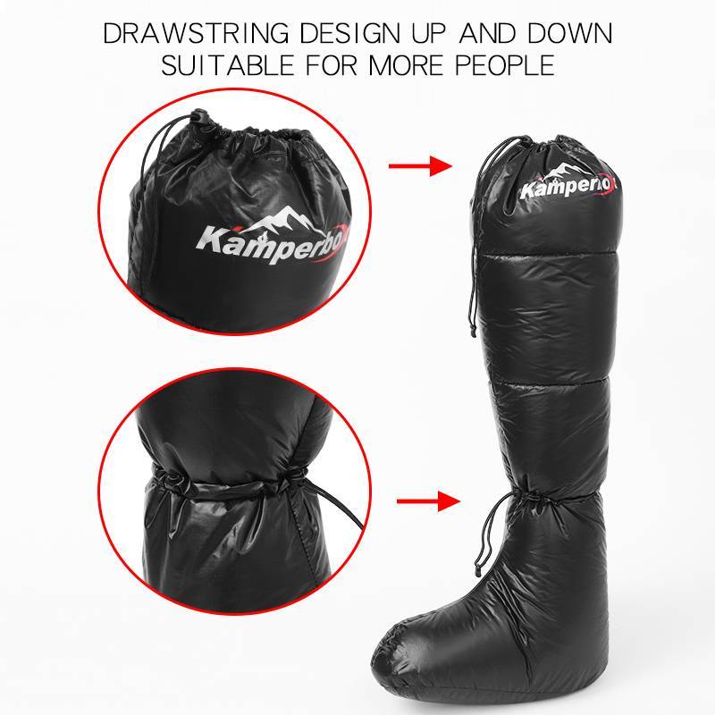 Premium Down Insulated Sleeping Bag Boots