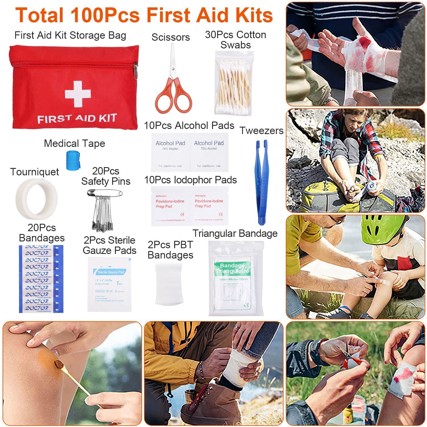 125 Piece Survival Kit Emergency Outdoor Essentials