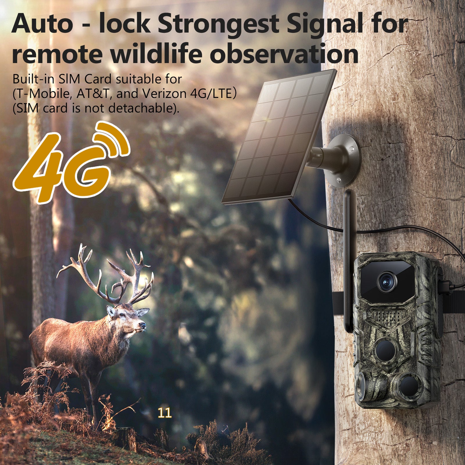 Brave Trail Camera Wide Angle 4MP GPS Tracking Deer Monitor