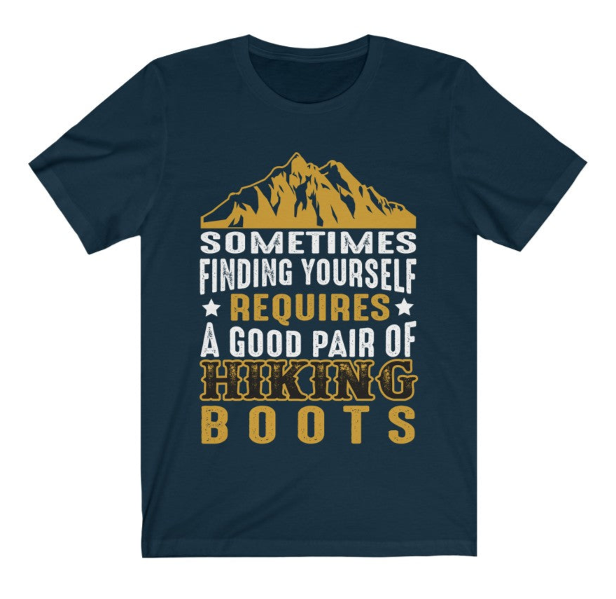 Unisex Graphic Tee Vinyl Print For Hiking