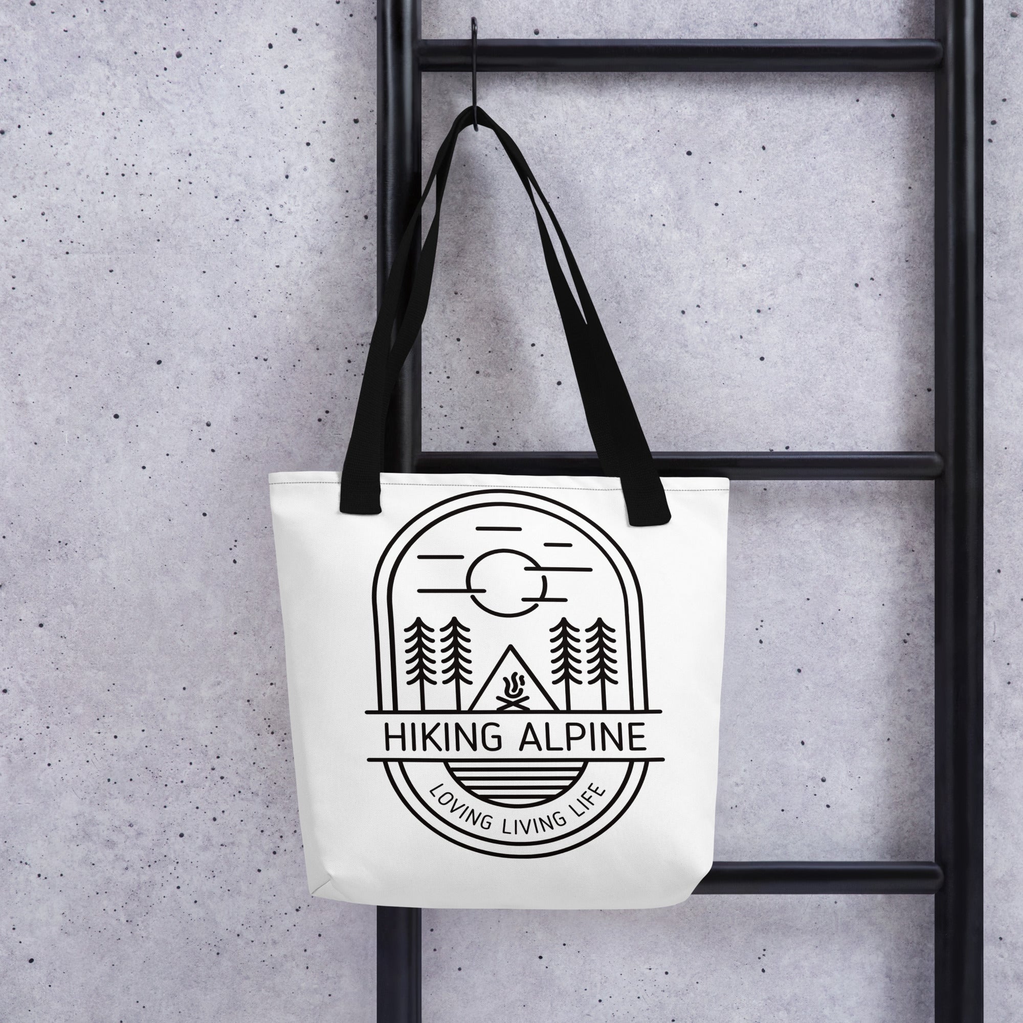 Rugged Hiking Tote Bag With Denim Handles For Easy Carry