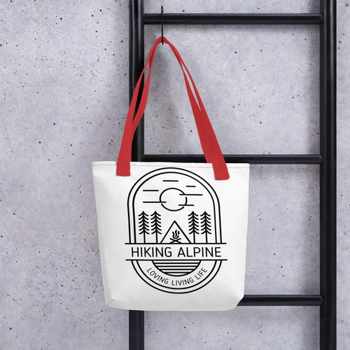 Rugged Hiking Tote Bag With Denim Handles For Easy Carry