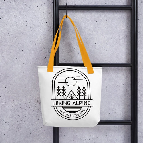 Rugged Hiking Tote Bag With Denim Handles For Easy Carry
