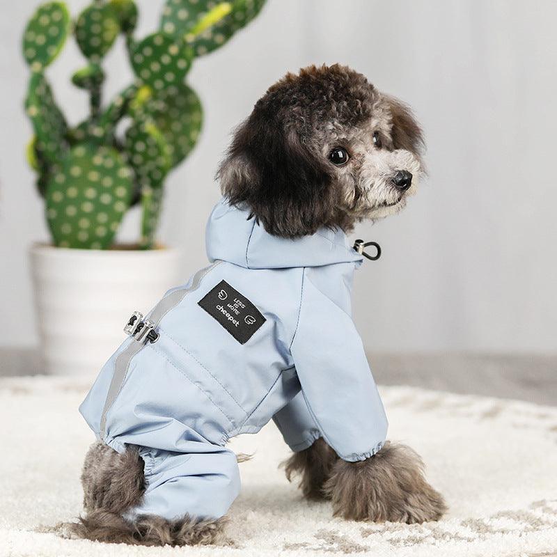 Reflective Pet Raincoat With Safety Strips