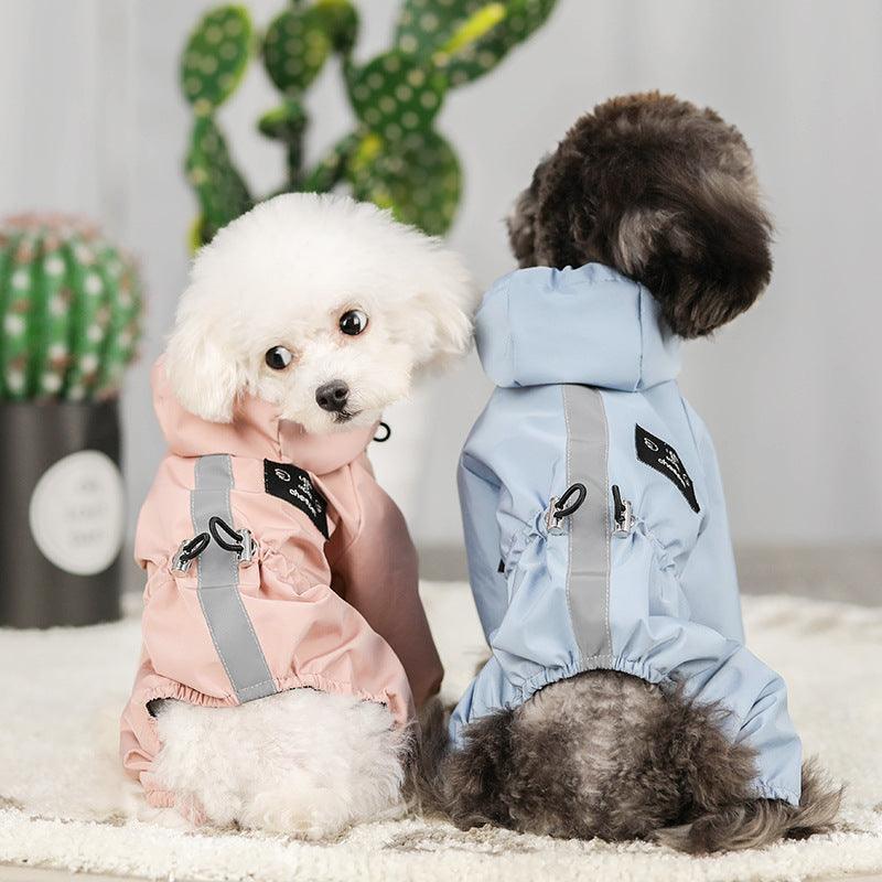 Reflective Pet Raincoat With Safety Strips