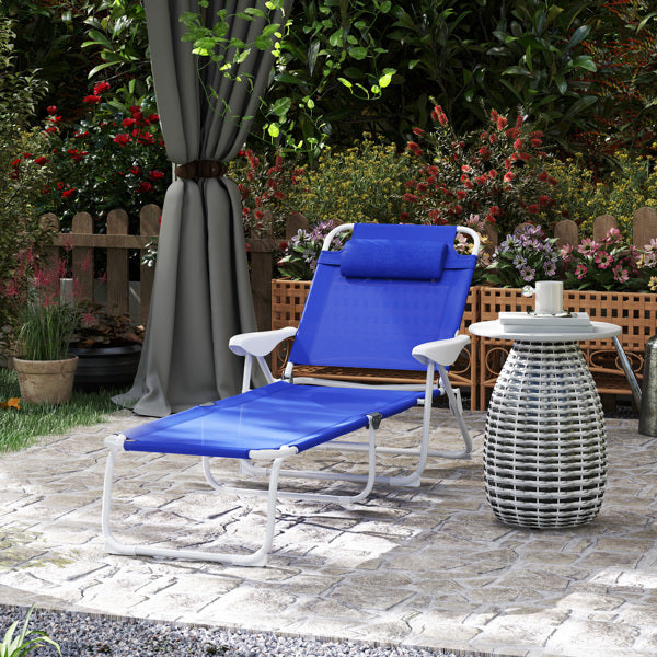Beach Lounger With Four-Position Backrest