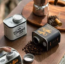 Vintage Stye Coffee Bean Campfire Tin