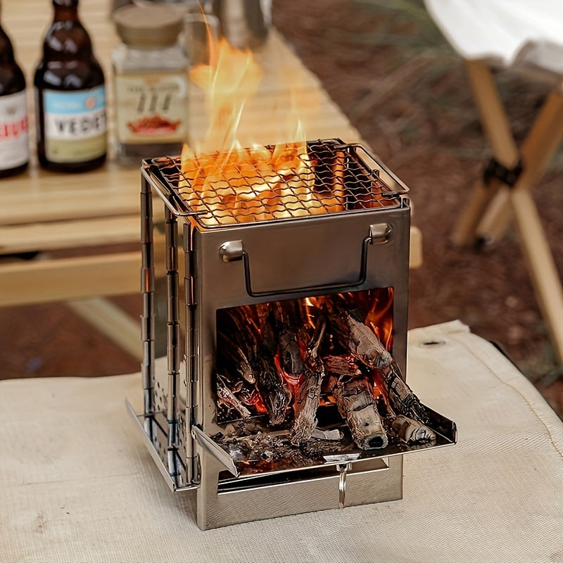 Folding Mini Stainless Steel Charcoal Stove