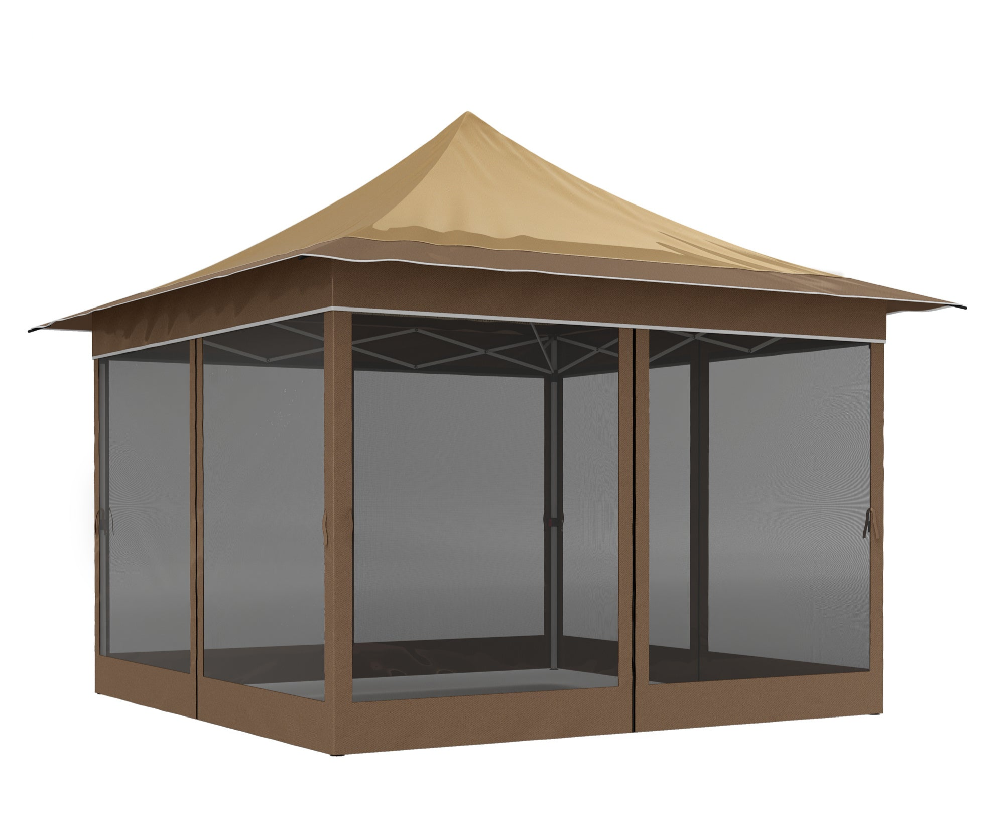 12x12 ft Garden & Patio Canopy Tent with Mesh Netting UPF50+ Protection
