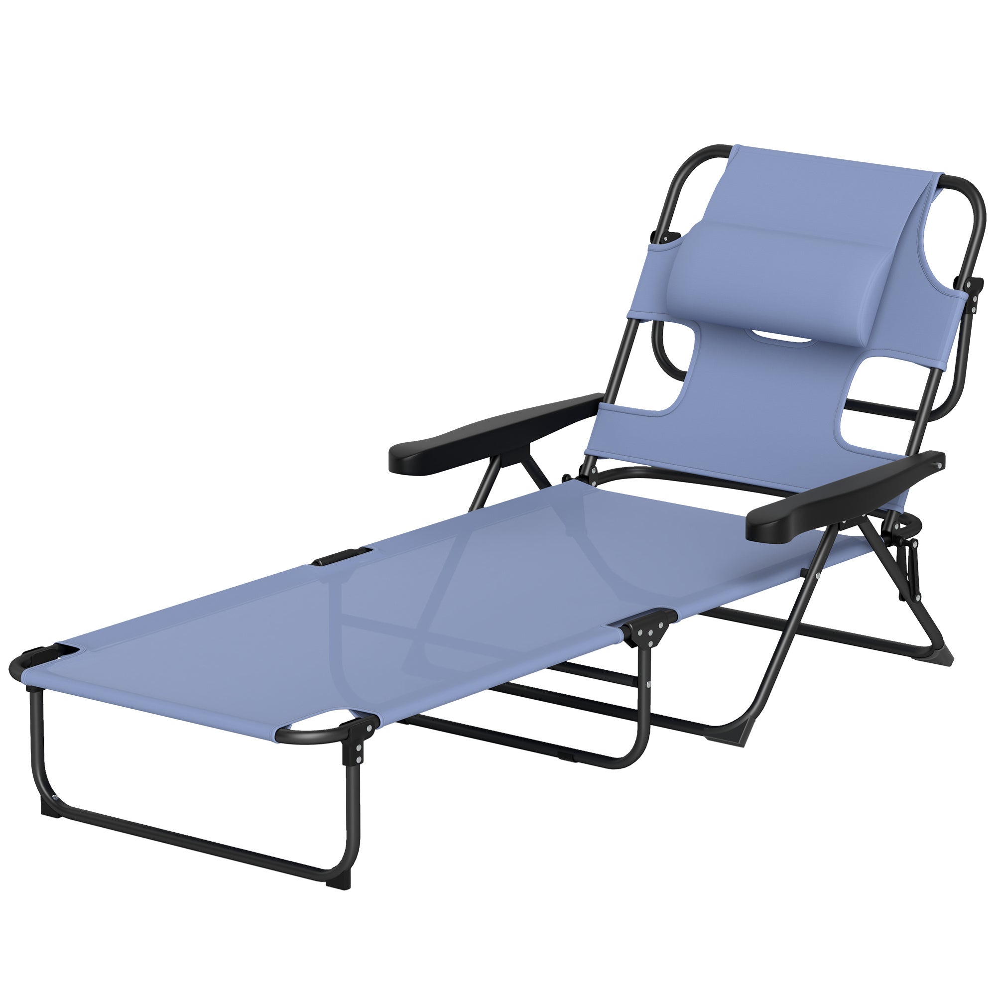 Foldable Lounge Chair 4 Position Recliner