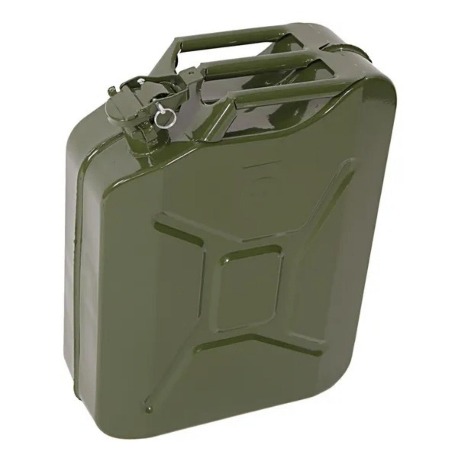 High-Capacity 20L Army Green Portable Fuel Storage Can