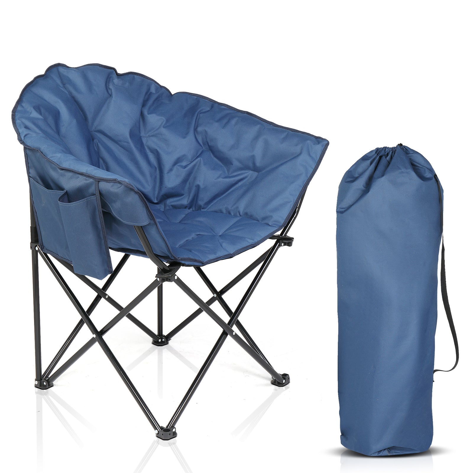 Adventure Ready Camping Chair Steel Frame 300lb Capacity