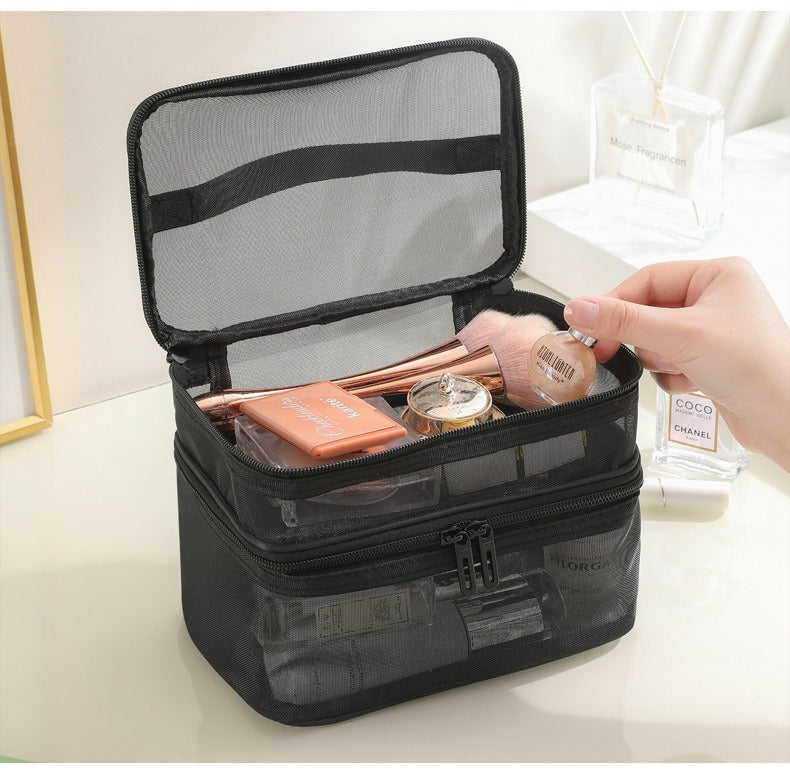 Travel Toiletry Set Double Layer Mesh